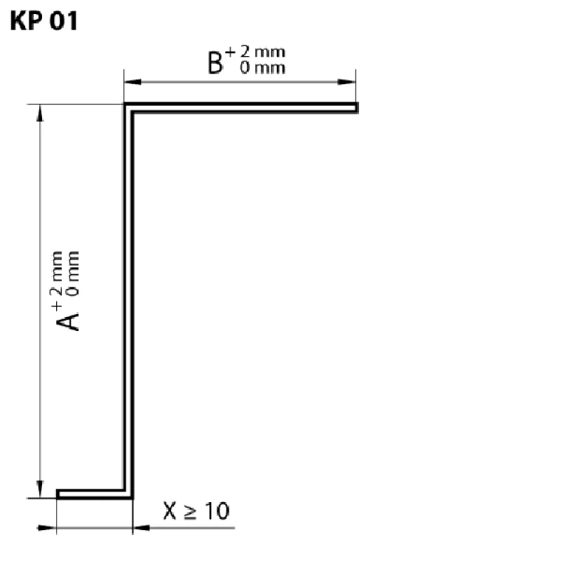 Krycí plech zaomietací KP01